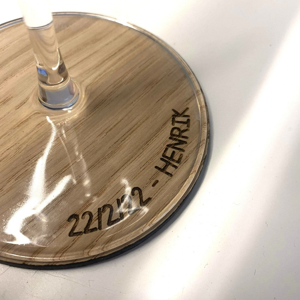 Bordkort til glas Woodenfactory