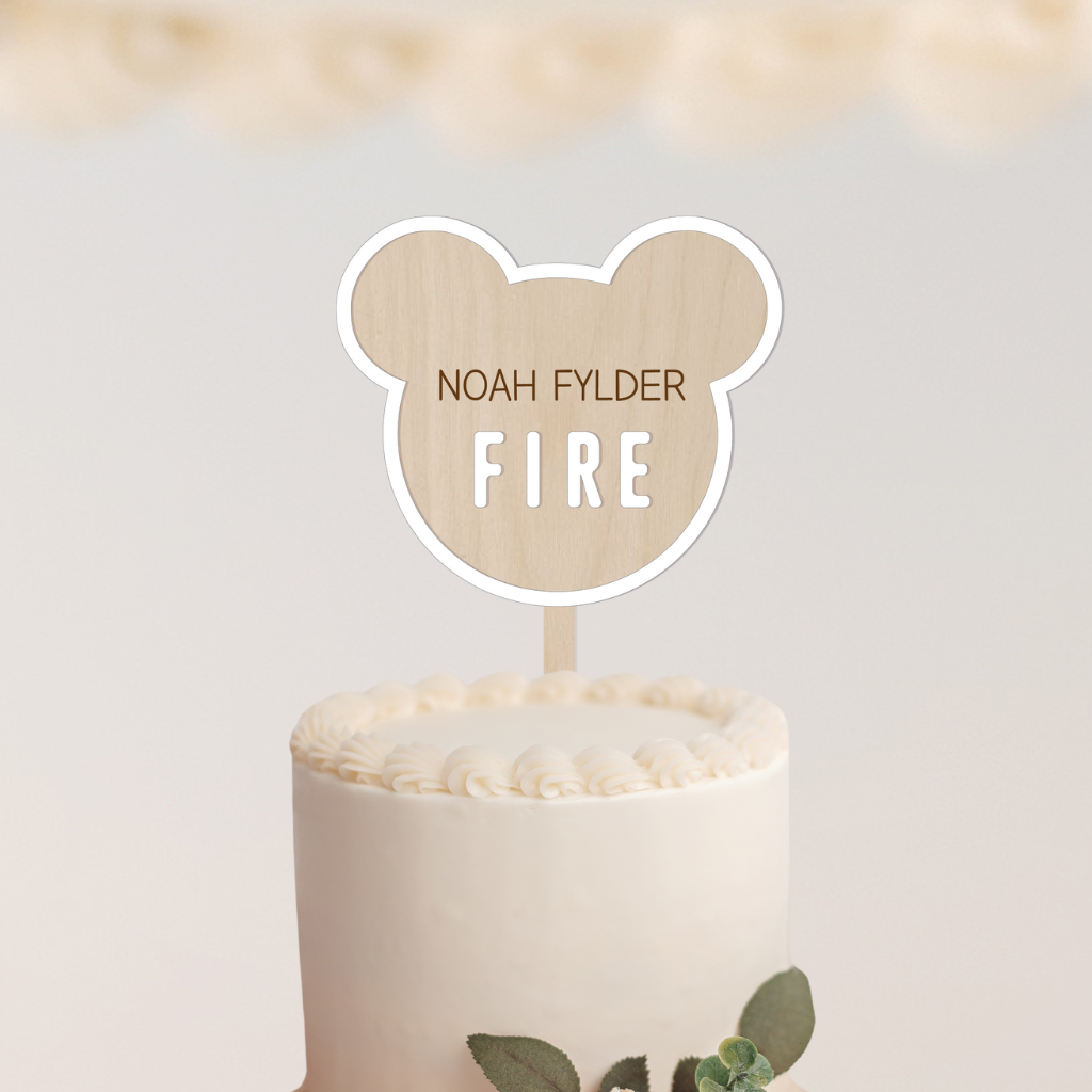 Caketopper til børn, bamsefigur