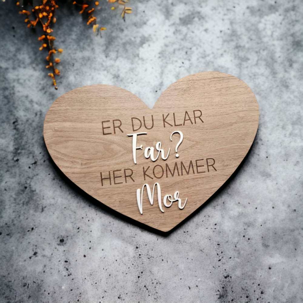 Er du klar far? Akryltekst Woodenfactory