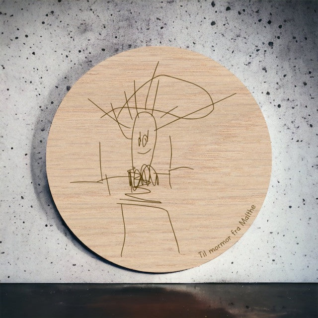 Graveret tegning, platte Woodenfactory