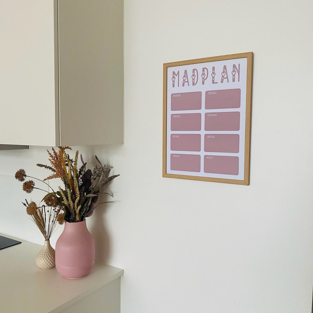 Madplan med ugedage Woodenfactory