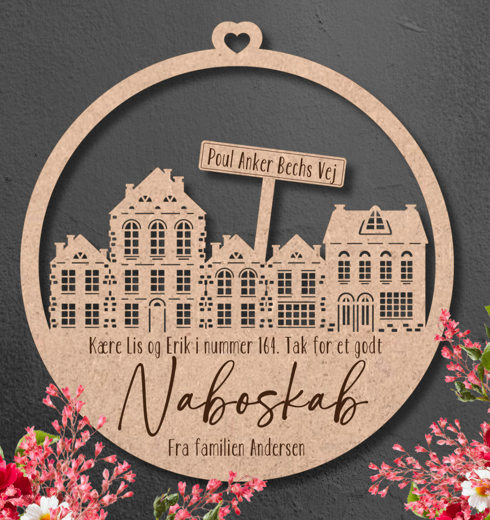 Tak for godt naboskab - personlig hilsen