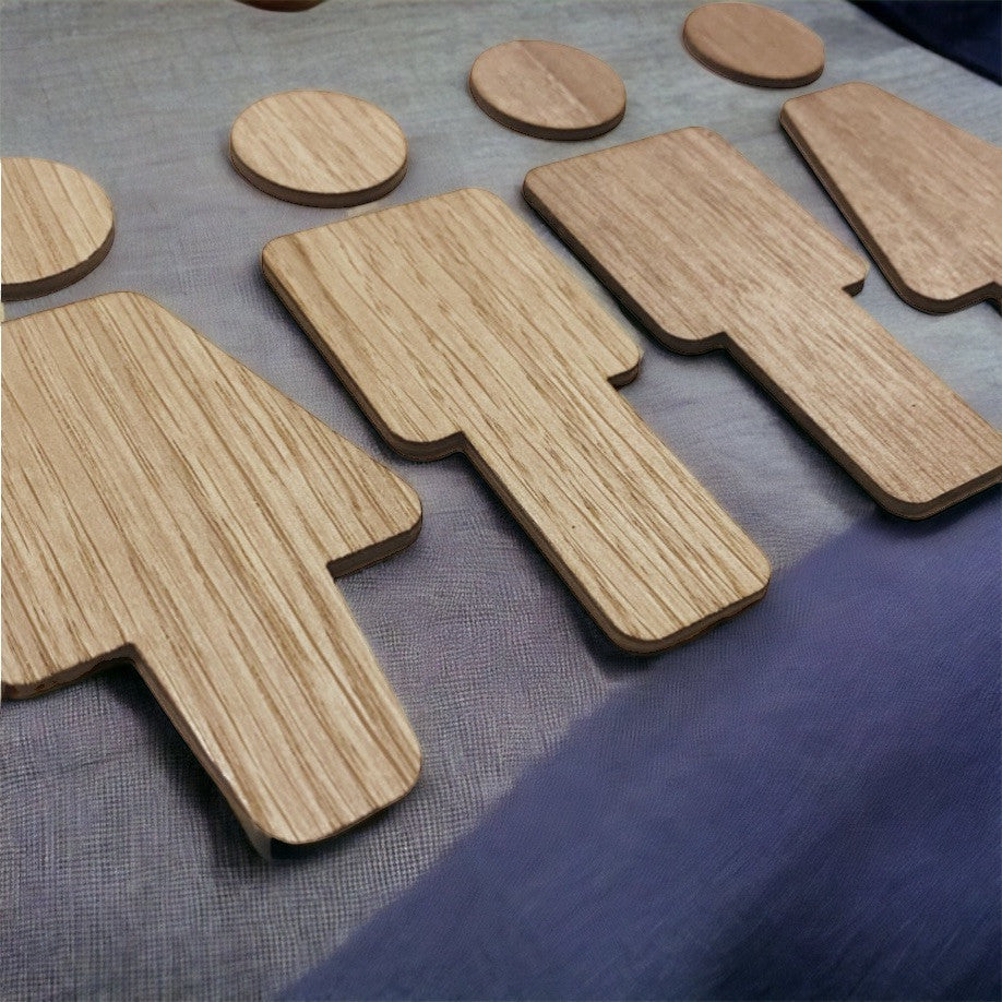 WC skilt mand dame Woodenfactory
