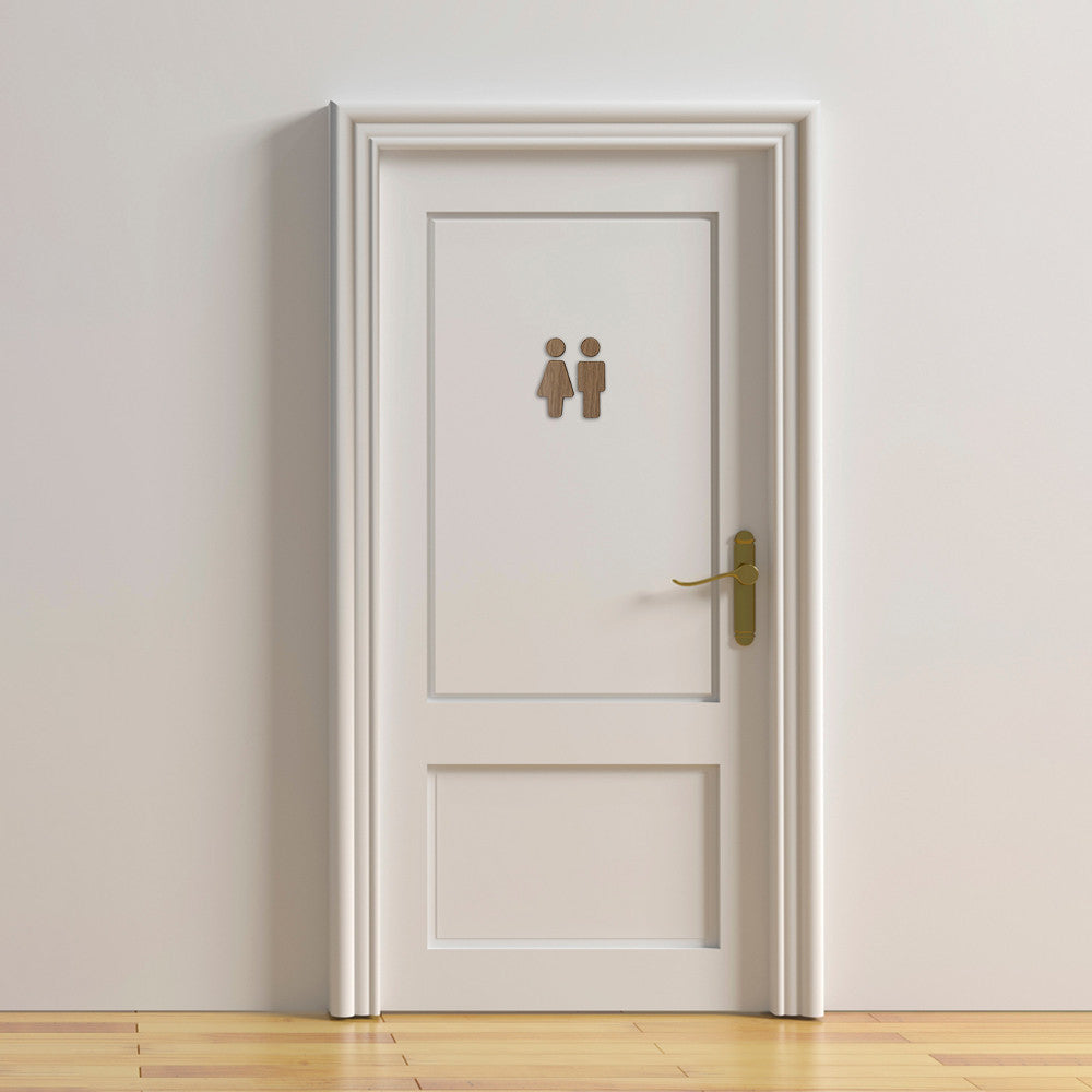 WC skilt mand dame Woodenfactory
